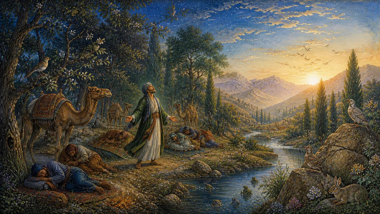 گنج حکمت: شبی در کاروان